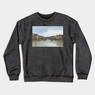 Florence Italy And The Arno River Crewneck Sweatshirt